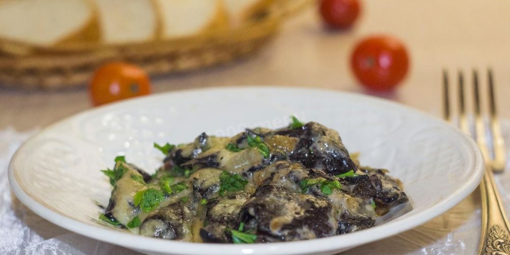 Рецепт грибов в сметане в духовке запеченные с сыром