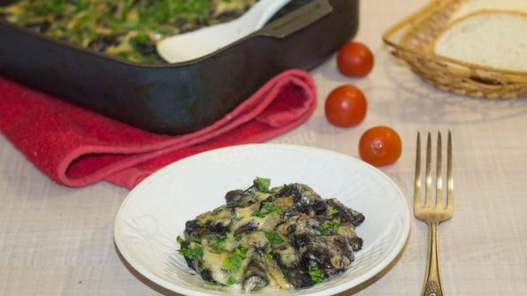 грибы в сметане в духовке запеченные с сыром