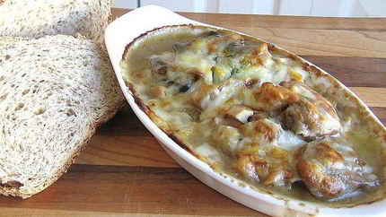 Грибы запеченные в сметане