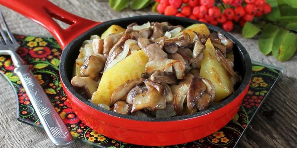 Рецепт маслят жареных с картошкой