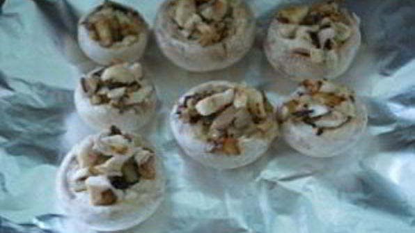 начиненные грибы в духовке