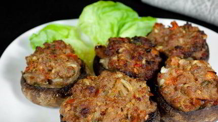 Шампиньоны, фаршированные мясом
