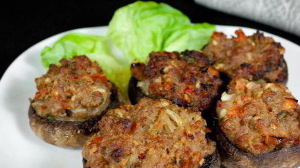 шампиньоны, фаршированные мясом