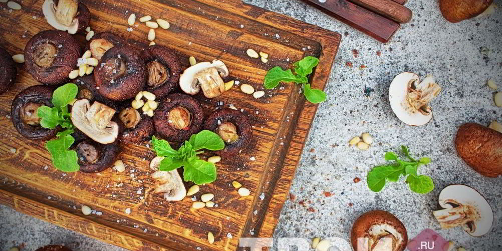 Рецепт шампиньонов гриль