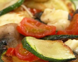 Шампиньоны с брынзой