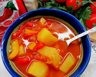 Суп-гуляш постный