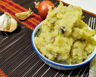 Картофельное пюре с шампиньонами