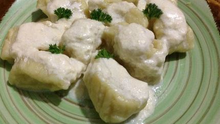 Картофельные ньокки с соусом из горгонзолы