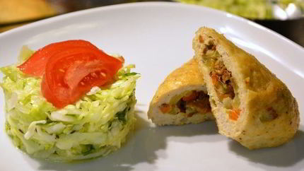 Куриные котлеты с грибной начинкой