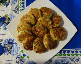 Рыбные котлеты с крабовыми палочками