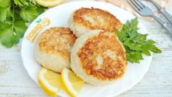 рыбные котлеты в рисовом кляре