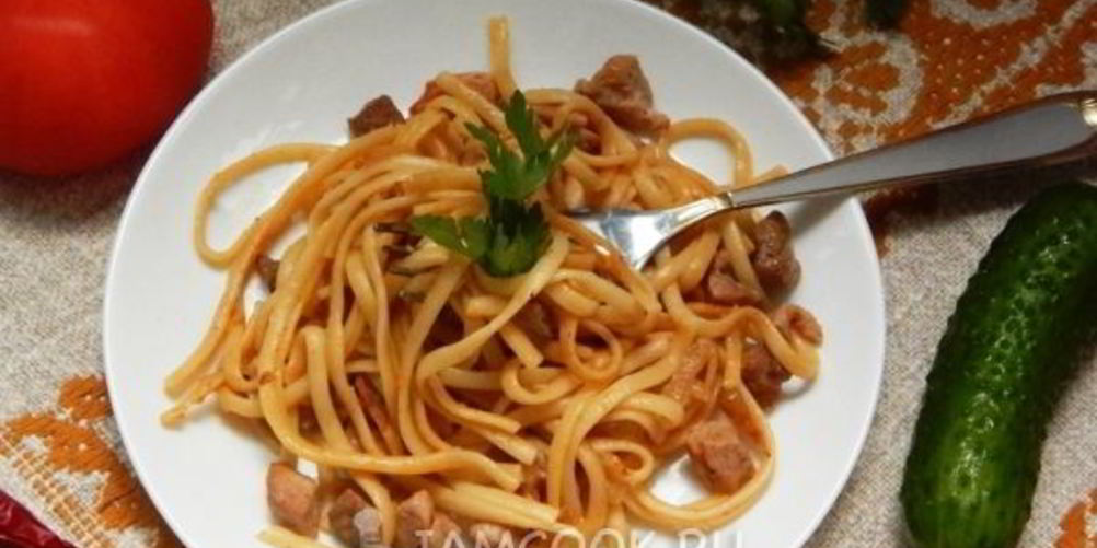 Рецепт лапши с мясом