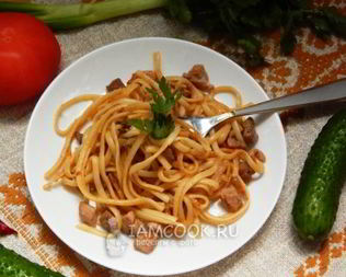 Лапша с мясом