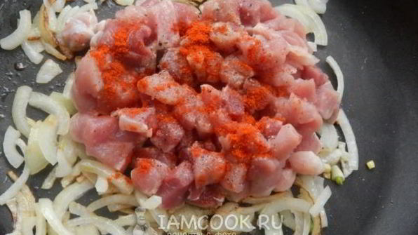 лапша с мясом