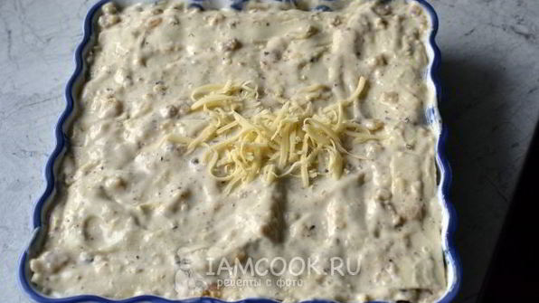 итальянская лазанья с комбинированным фаршем