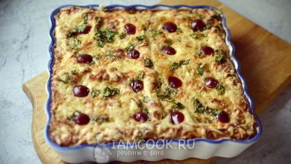 итальянская лазанья с комбинированным фаршем