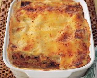 Итальянская лазанья с курицей и грибами