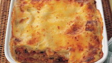 Итальянская лазанья с курицей и грибами