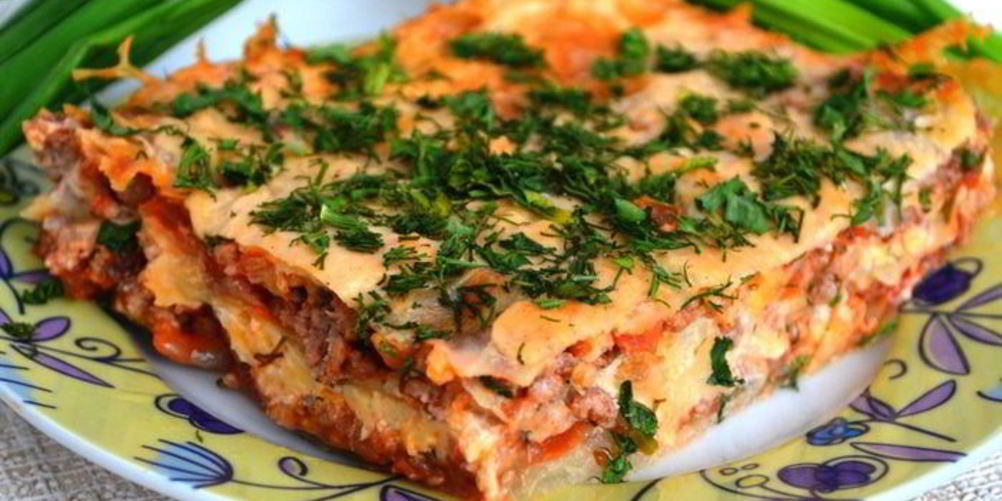 Рецепт капустной лазанья
