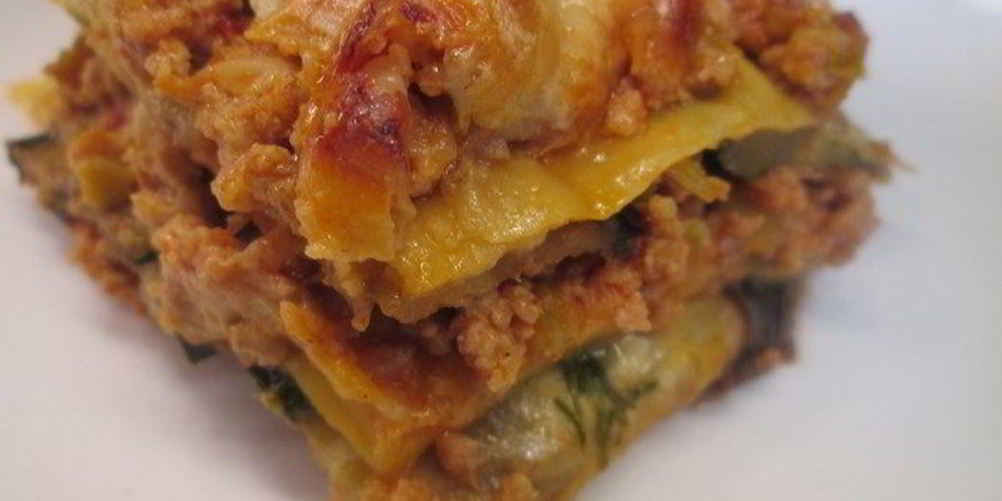 Рецепт лазаний болоньезе с баклажанами и кабачками