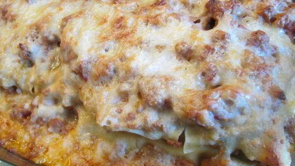 лазанья болоньезе с баклажанами и кабачками