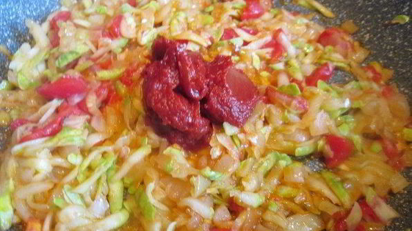 лазанья болоньезе с баклажанами и кабачками