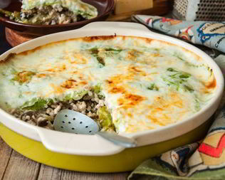 Лазанья c молодой капустой