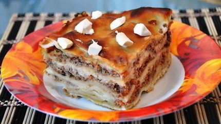 Лазанья из готовых листов с говяжьим фаршем