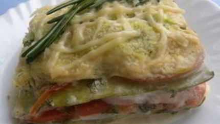 Лазанья из кабачков с фаршем