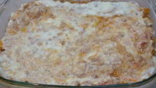 лазанья под соусом болоньезе