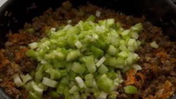 лазанья с фаршем и овощами