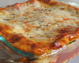 Лазанья с курицей и грибами