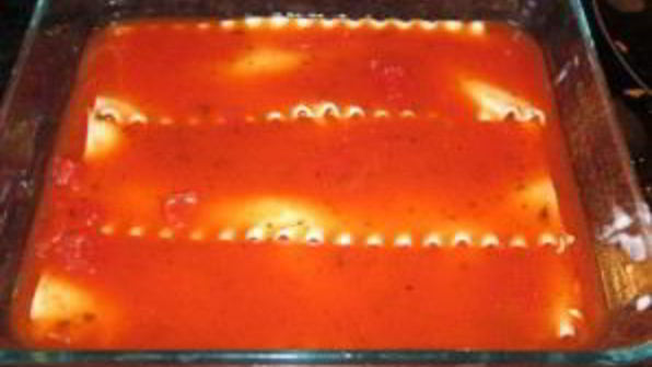 лазанья с курицей и помидорами