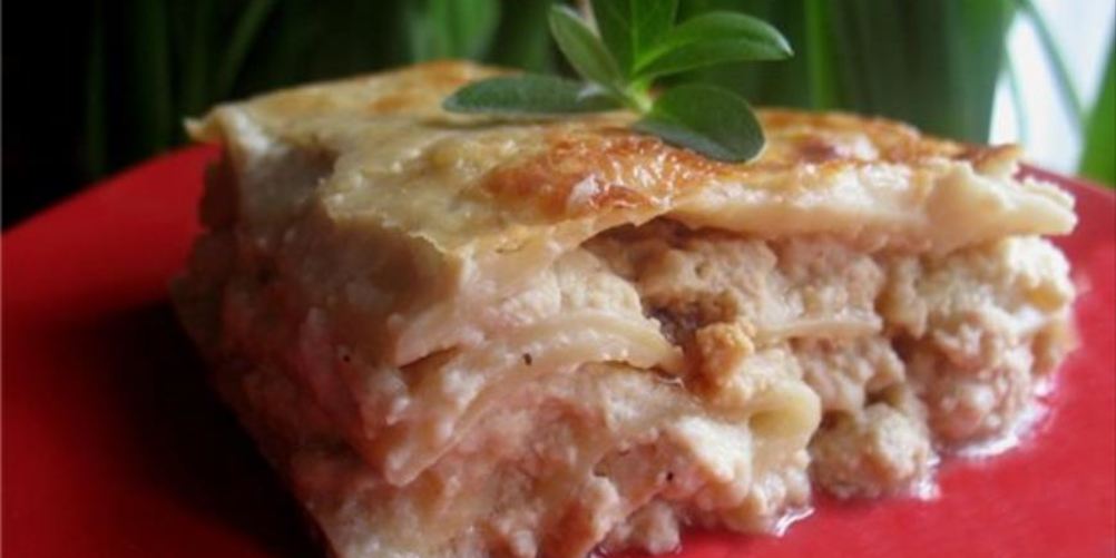 Рецепт лазаний с курицей и сливочным соусом