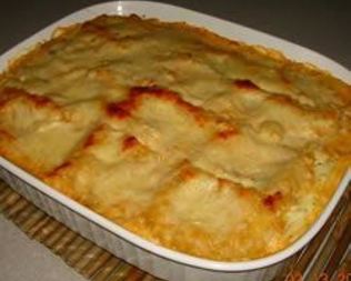 Лазанья с лососем