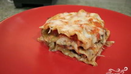 Лазанья с овощами и грибами