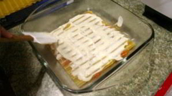 лазанья с овощами и грибами