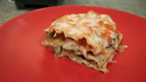 лазанья с овощами и грибами