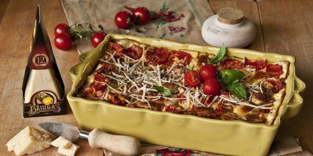 Рецепт лазаний с томатами, телятиной и сыром джюгас