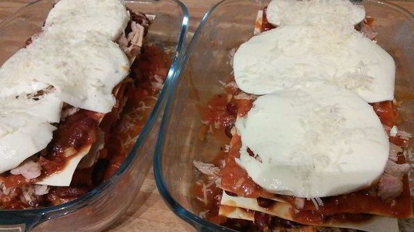 лазанья с тунцом арабиата