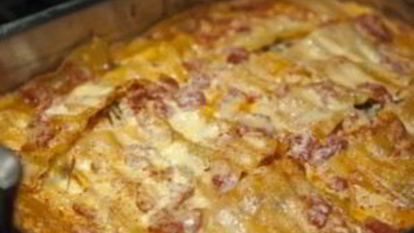 лазанья с ветчиной