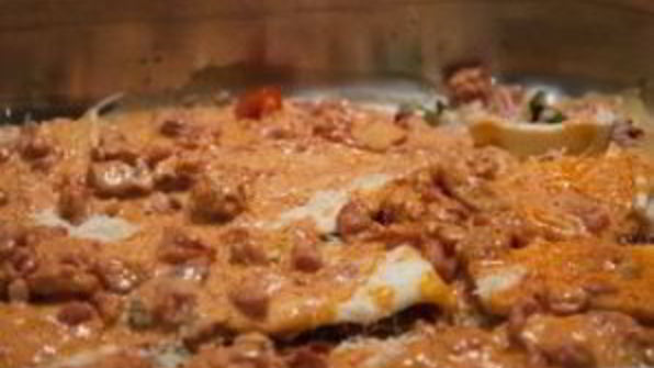 лазанья с ветчиной