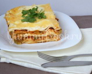 Лазанья творожно-овощная