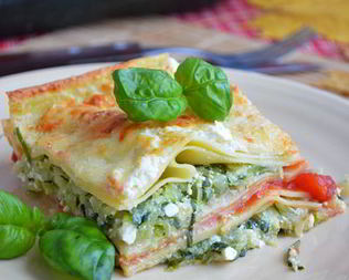 Сливочная лазанья с кабачком