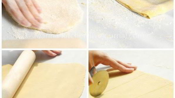 домашняя паста с томатным соусом и базиликом