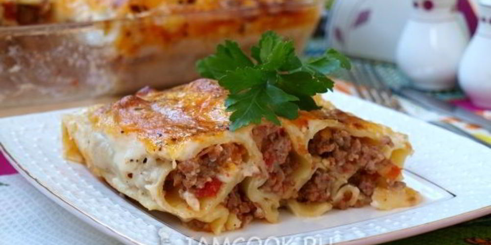 Рецепт каннелоней пода соусома бешамели
