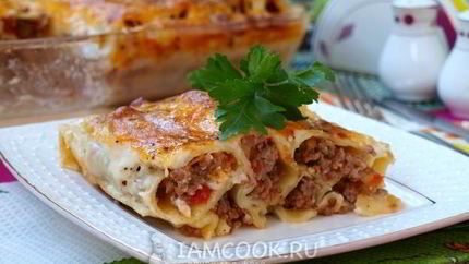 Каннелони под соусом бешамель