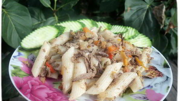 макароны по-флотски с печенью