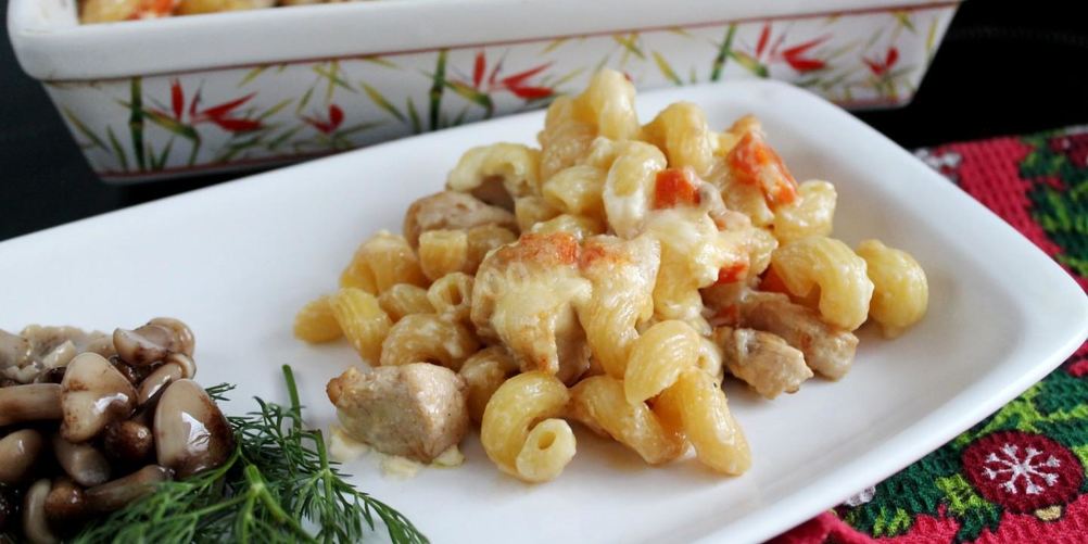 Рецепт макарон с курицей в духовке запеченные
