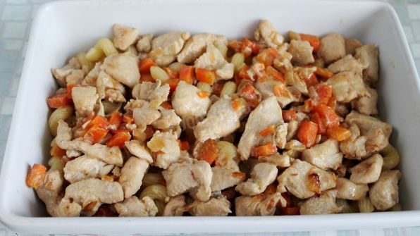 макароны с курицей в духовке запеченные